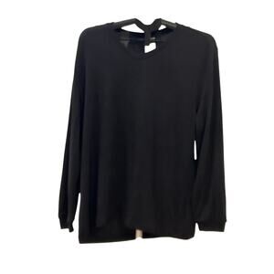 NWT West Loop Black Women's Long Sleeve V-Neck Shirt size L